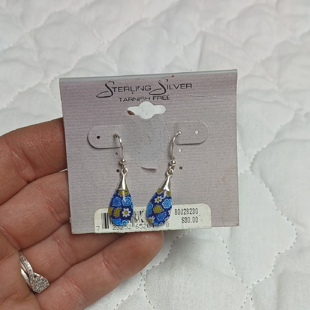 Sterling Silver Floral Earrings